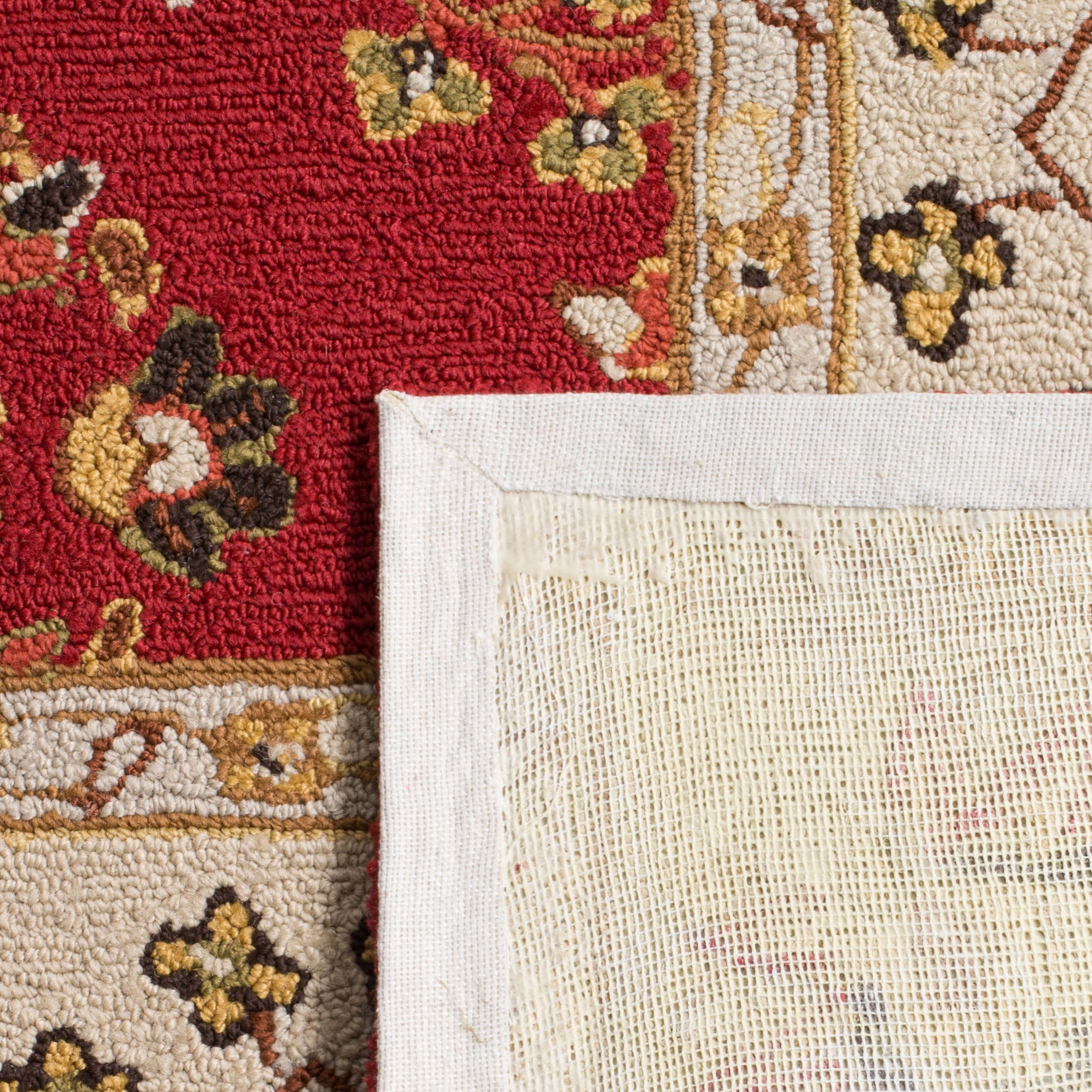 Safavieh Easy Care Alban Oriental Area Rug, Red/Ivory, 8' x 8' Round