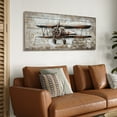 thumbnail image 5 of Empire Art Direct "Model Airplane" Wall Art Metallic Handed Painted Rugged Wooden Blocks Wall Sculpture, 5 of 9