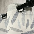 thumbnail image 4 of Ambesonne Feather Grommet Curtain, Composition of Quills, 50" x 54", Pale Grey and Beige, 4 of 6