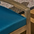 thumbnail image 5 of Wilcox Outdoor 4 Piece Acacia Wood Conversation Set with Cushions, Gray, Dark Teal, 5 of 13