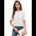 thumbnail image 3 of Blusa de Verano para Mujer, con Encaje de Crochet, Ojales, Bordada, de Corta, Color , Talla XL, 3 of 10