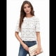 thumbnail image 3 of Blusa de Verano para Mujer, con Ojales, Encaje de Crochet, Bordada, Corta, Abullonada, , Talla S, 3 of 10