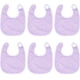 thumbnail image 1 of 6 Pack Waterproof Baby Bibs for Girls Terry Drool Bib Cotton Solid Knit Infant Feeding Bibs -Girl-Purple, 1 of 4