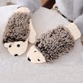 thumbnail image 1 of XZNGL Cartoon Hedgehog Wool Double Layer Thermal Insulation with Finger Weave Gloves, 1 of 9