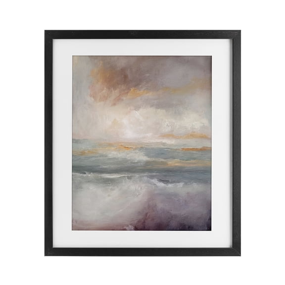 Stupell Industries On Mystic Seas Landscape Black Framed Print Under Glass design by 1x, 16 x 13