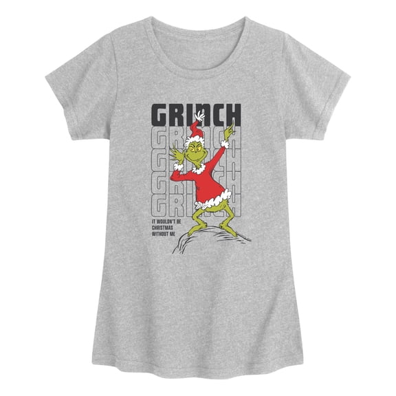The Grinch - Name Repeat - Youth Girls Fitted Short Sleeve T-Shirt