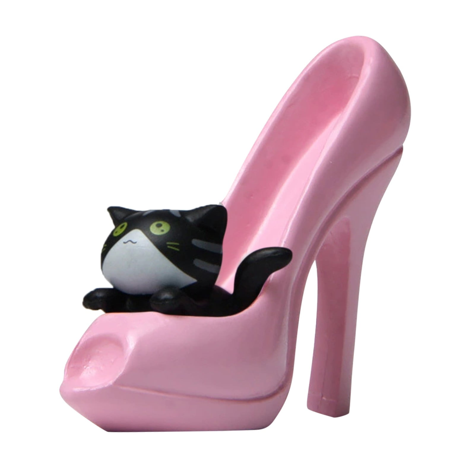 High Heels Cat Kitten Ornament PVC, Miniature Cute for Desk