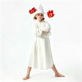 thumbnail image 7 of Halloween Ghost Costume, Adorable White Ghost Dress with Flame Headpiece, Halloween Decoration Ghost Onesie Soft Breathable Fabric Performance Clothes - Trick-or-Treating, 7 of 7