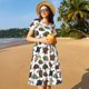 thumbnail image 4 of Disketp Various Turtle para Vestido de Manga Corta para Mujeres, Vestidos de Verano para Mujeres, Casual y Holgado para la Playa, 4 of 6