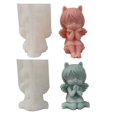 thumbnail image 1 of 2 Pcs Wishing Girl Candle Molds Little Girl Silicones Mould Casting Mould Baking Molds for Cake Chocolate Decorations, 1 of 3