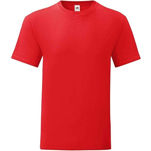 Fruit of the Loom - Camiseta Iconic 150 Hombres (Rojo)