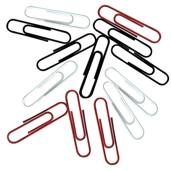 Office Depot Jumbo Vinyl Paper Clips, Assorted Colors, Pack Of 200, 10129