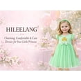thumbnail image 4 of HILEELANG Toddler Girls 2–7T Cotton Summer Dress, Flutter Sleeve Clover Casual Dress, 3T, 4 of 9