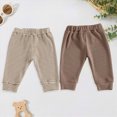 thumbnail image 2 of 2 Pack Sweatpants for Boys 0-24 Months Straight Leg Elastic Waist Cozy Baggy Joggers with Side Pockets Fall Winter Clothes Baby Pants Size 0-6 Months, 2 of 8