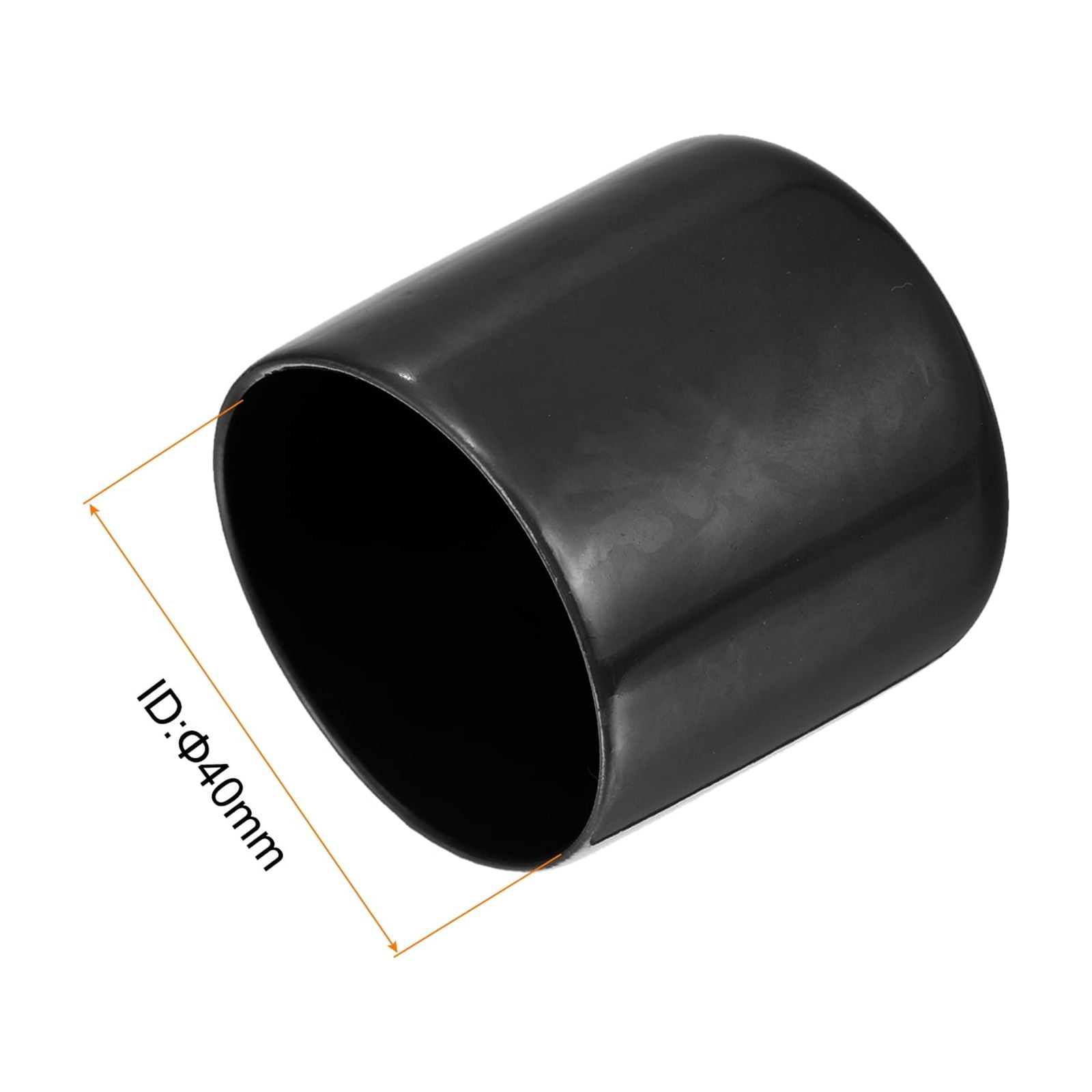 Uxcell 20pcs Round Rubber End Caps 1.57" Black Cover Screw Thread Protectors