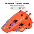 thumbnail image 6 of BATFOX Mountain Bike Helmet for Youth Ages 13+ MTB Cycling Helmet with Removable Visor (20.9-22in, Orange, M), 6 of 9