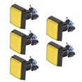 thumbnail image 4 of Uxcell Juego Botón de Presión 50x50 Cuadrado Interruptor de Botón LED de 12V con Microinterruptor Amarillo Paquete de 5, 4 of 5