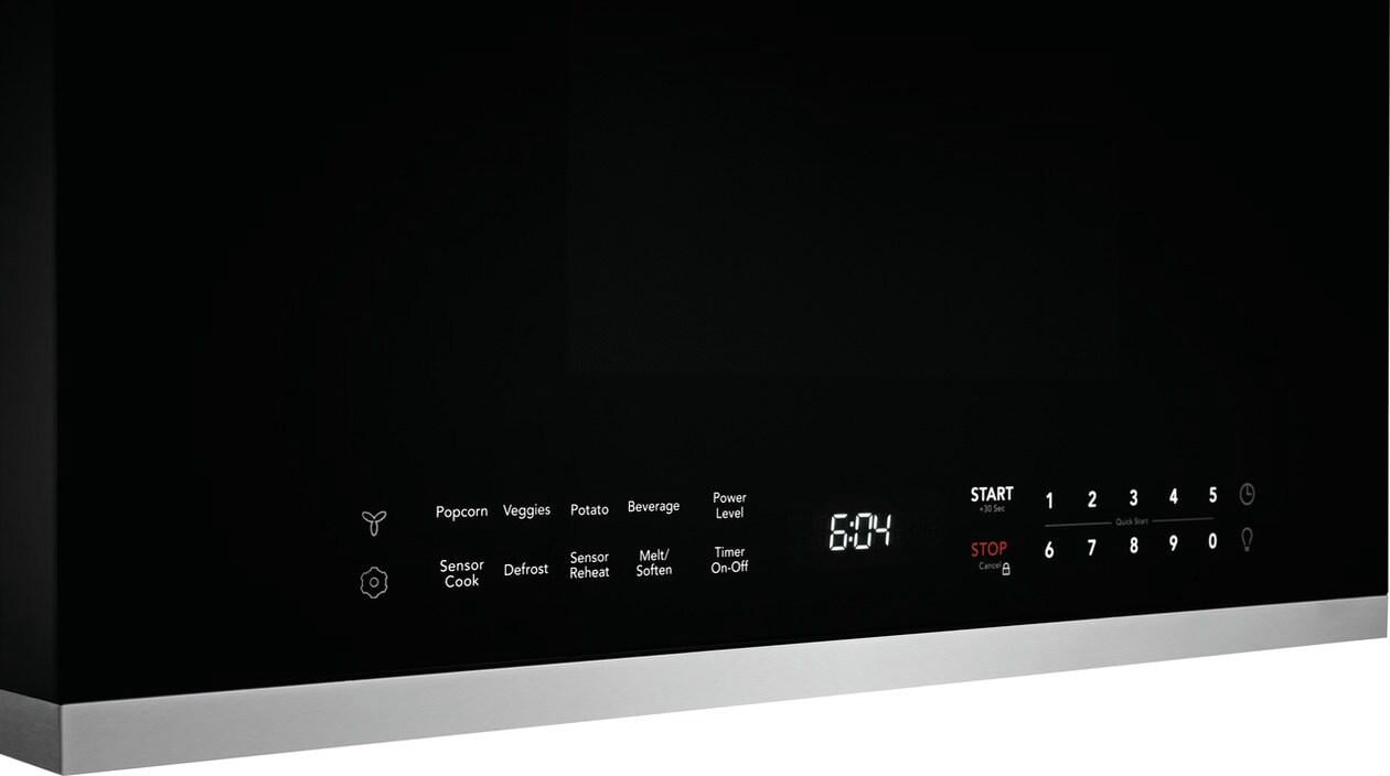 Frigidaire UMV1422US 24 Over-the-Range Microwave with 1.4 cu. ft. Capacity LED Cooktop Lighting Interior LED Lighting Automatic Sensor Cooking in Stainless Steel