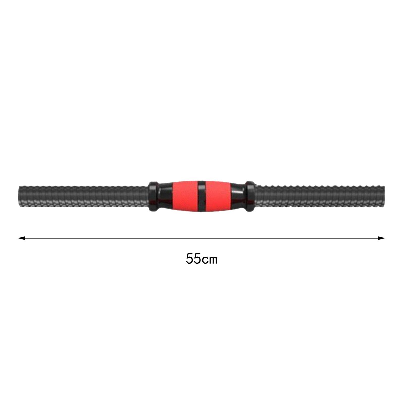 Baoblaze 2 Pieces Dumbbell Handle Threaded Barbell Bar for Home Strength Training Gym 55cm