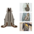 thumbnail image 6 of KL928 Canvas Sling Bag Backpack, Black Small Crossbody Shoulder Bag for Men Women Travel Daypack, 6 of 6