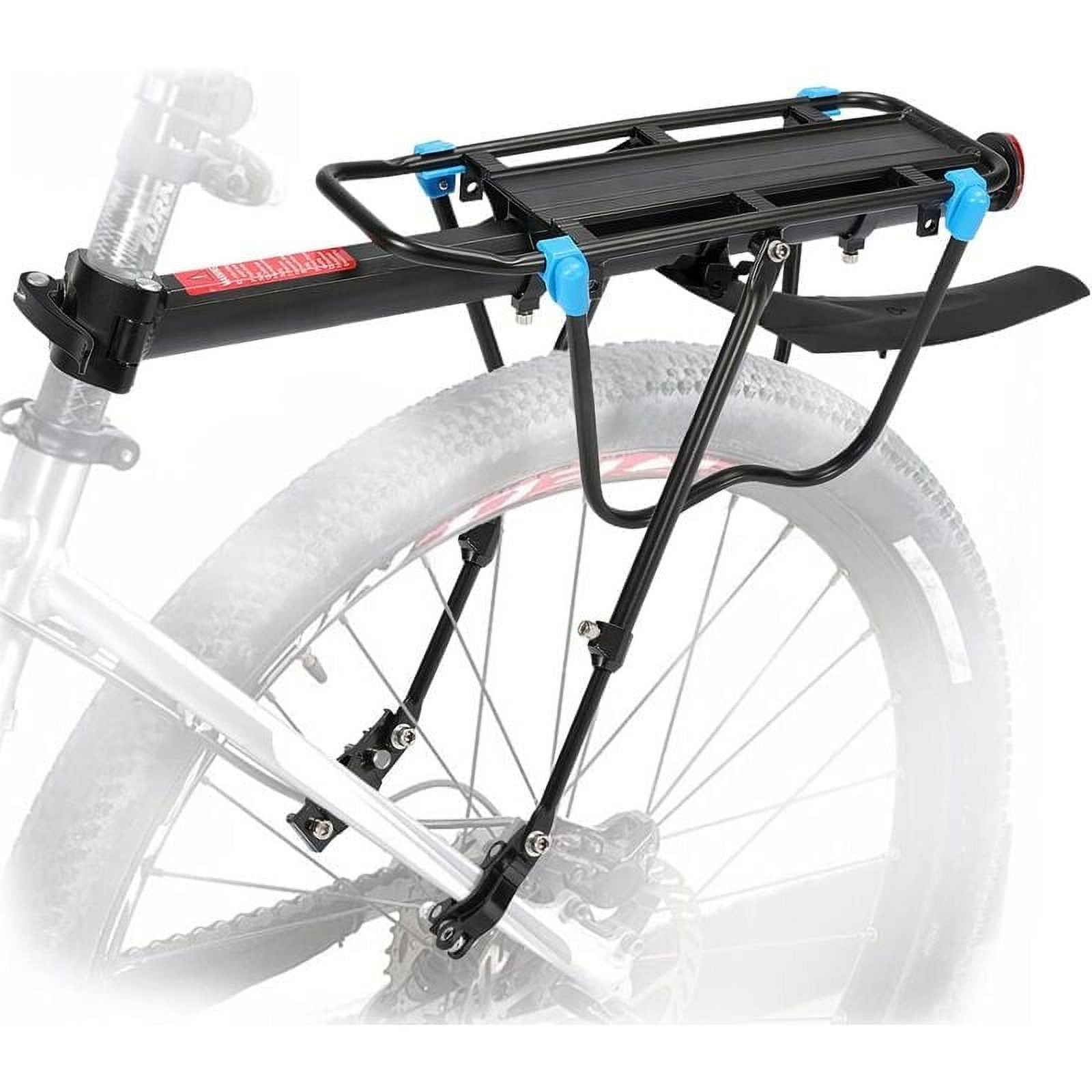 Rear Bike Rack with 50KG Capacity Adjustable MTB Bike Luggage Rack Carrier Seat Post with Wing Reflector for Cycling Mountain Cargo Walmart