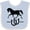 Blue and White, variant on Inktastic Horse Silhouette Horseshoes Girls Baby Bib
