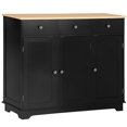 thumbnail image 1 of CoSoTower Buffet Moderne, Armoire Buffet avec Armoires de Rangement, Tiroirs et Tablettes Ajustables pour Salon, Noir, 1 of 7