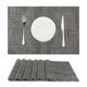 thumbnail image 2 of Juego de manteles individuales REGALWOVEN de 6 manteles tejidos para decoración de mesa de cocina, lavables, manteles de mesa interiores, manteles limpiables en negro y gris de 18x12 pulgadas, 2 of 6