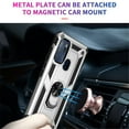thumbnail image 4 of YEYKX for Motorola Moto G60S 6.7-inch Phone Case, Impact Resistant Metal Ring Magnetic Support Kickstand Drop Protector Cover for Motorola Moto G60S 6.7-inch,Silver,For Motorola Moto G60S, 4 of 8