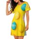thumbnail image 2 of Easygdp Easter eggs (2) Camisón de manga corta para mujer, informal, estampado, 2 of 6