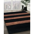 thumbnail image 2 of Ahgly Company Indoor Round Abstract Dark Brown Abstract Area Rugs, 6' Round, 2 of 6