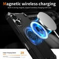 thumbnail image 7 of for iPhone 16 Phone Case [Compatible with Mag-Safe] [Built-in Invisible Stand] [Heavy Duty Drop Protection] Shockproof Rugged Protective Magnetic Cover for iPhone 16, Black, 7 of 7