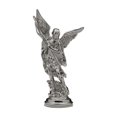 thumbnail image 1 of Figura de ángel San Miguel, artesanía, adorno religioso coleccionable de mesa Plata, 1 of 9