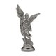 thumbnail image 1 of Figura de ángel San Miguel de metal, escultura religiosa coleccionable de ángel de batalla Plata, 1 of 9