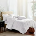 thumbnail image 3 of Puredown Couette en Duvet Toutes Saisons Rayée Blanche, 3 of 5