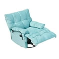 thumbnail image 6 of Oversized Recliner Chairs, Extra Wide Comfortable Seat Recliner with Overstuffed Armrest and Backrest, Single Sofa Recliner  for Living Room, Cyan, 6 of 7