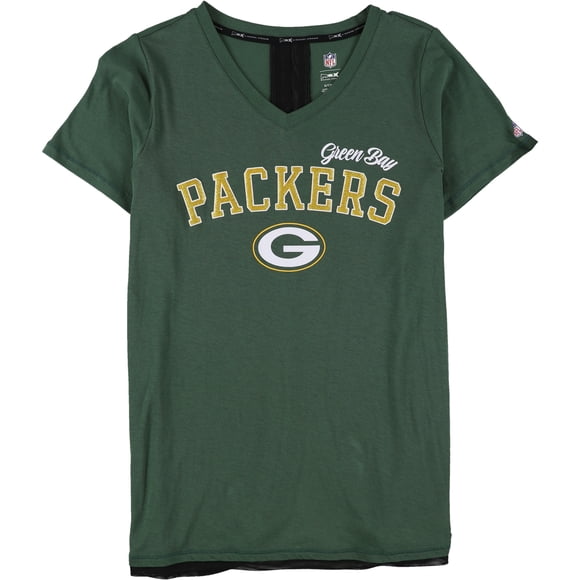 MSX Packers Glitter Logo Camiseta gráfica para mujer, verde, pequeña