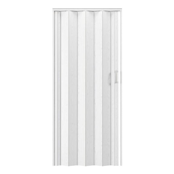 Pemberly Row 48" W Double Walled Foldable Heavy Duty Accordion Doors - White