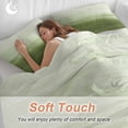 thumbnail image 4 of 3 Piece Sage Green Ombre Duvet Cover Set Queen Size,Microfiber Comforter/Quilt Cover with Corner Ties and 2 Pillowcases,Modern Abstract Art Ocean Oil Painting All Season Bedding with Zipper Closure, 4 of 8