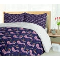 thumbnail image 5 of Ambesonne Botanical Duvet Cover Set, Folk Birds and Flowers, 2-Calking, Indigo and Multicolor, 5 of 7