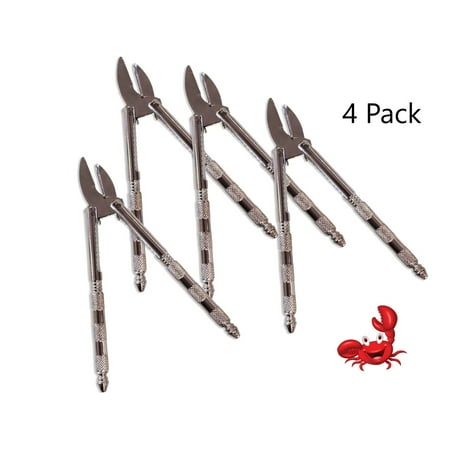 MOJO Lobster and Crab Leg Crackers and Tools with Sheller Picks for Seafood. Stainless Steel Opener Tips for Cracking Crabs, Tails, Oysters, Clams. Nice Nutcracker for Walnuts, Almonds, Nuts 4 (Best Way To Reheat Lobster Tail)