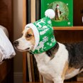 thumbnail image 5 of Dog Winter Hat Scarf Set Knitted Pet Christmas Warm Accessories, Cozy Neck Ear Warmer Hood for Small Medium Large Cats Dogs, Holiday Party Photo Outfit Cold Weather Gear L, 5 of 7
