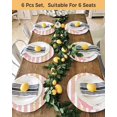 thumbnail image 4 of 13 Inch Round Placemats Set of 4, Pink Santa Christmas Non Slip Heat Insulation PP Table Mats, Snowflake Xmas Pink Striped Washable Place Mats for Kitchen Dining Party Table Decor, 4 of 7