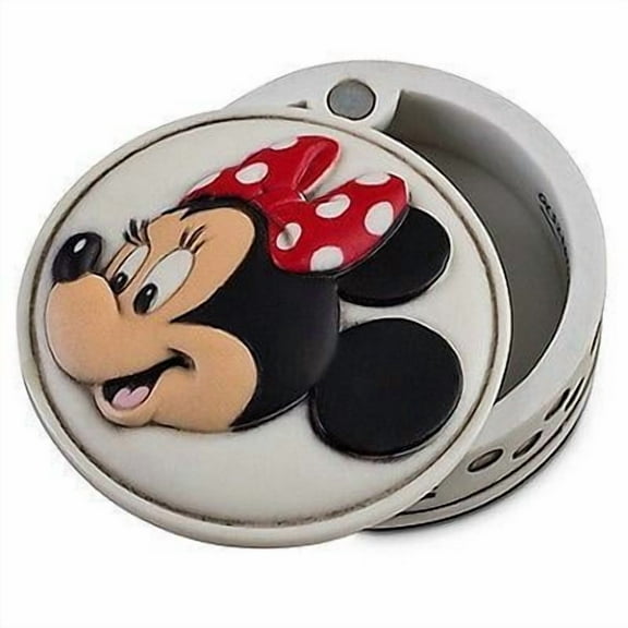 Disney Parks Olszewski Minnie Mouse Trinket Box, Resin, 4 oz, White, 1 Count