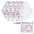 thumbnail image 3 of Washable Menstrual Pad, Healthy Breathable Reusable Sanitary Pad With Storage Bag For Sleeping ,Sheep,Rainbow,Flowers, 3 of 8