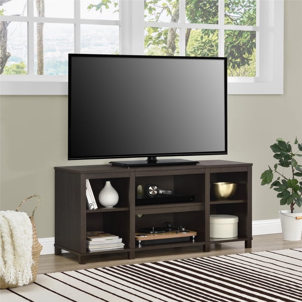 Mainstays Parsons Cubby Tv Stand For Tvs Up To 50 Espresso Walmart Com Walmart Com