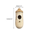 thumbnail image 2 of TOP-MAX Handmade Wooden Hummingbird House with Metal Ring Swinging Hummingbird Nest (Model-3), 2 of 7