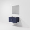 thumbnail image 6 of Geneva 30 in. W Navy Blue Bath Vanity, Carrara Marble Top, and 30 in. LED Mirror, 6 of 11