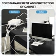 thumbnail image 5 of Desk Grommet 2", Plastic Desk Hole Cover Cable Grommet Cord Hole Cover Table Wire Organizer, Black 4 Pcs, 5 of 7