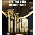 thumbnail image 5 of Hair Clippers 3PCS Professional Hair Clipper and Electric Shaver Metal Body Oil Head Hair Trimmer Pushing Cutting Carving and Shaving Set, 5 of 7